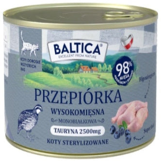 BALTICA KARMA MOKRA KOT DOROSŁY PRZEPIÓRKA 185G
