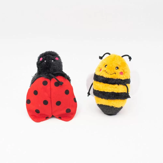 ZIPPY PAWS CRINKLE 2PACK BEE AND LADYBUG
