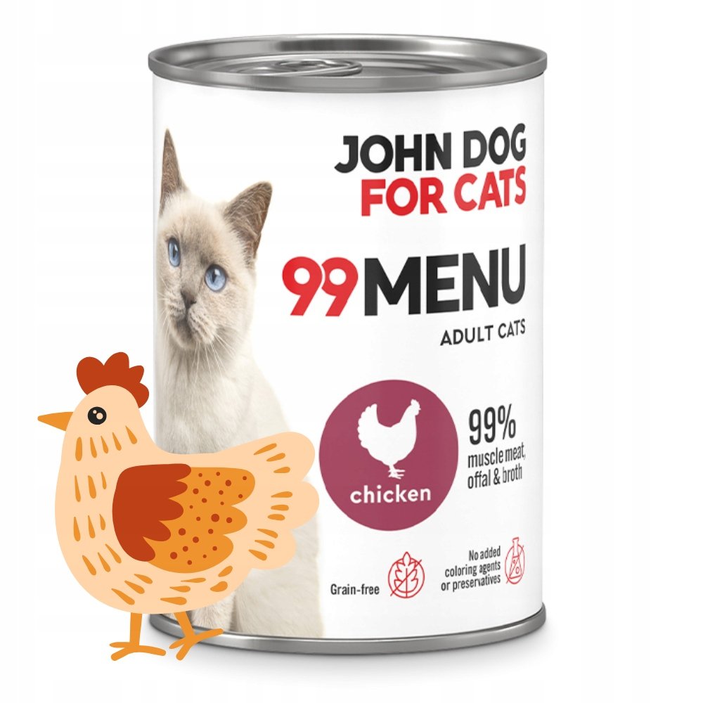 JOHN DOG 99MENU MOKRA KARMA KOT KURCZAK 400G