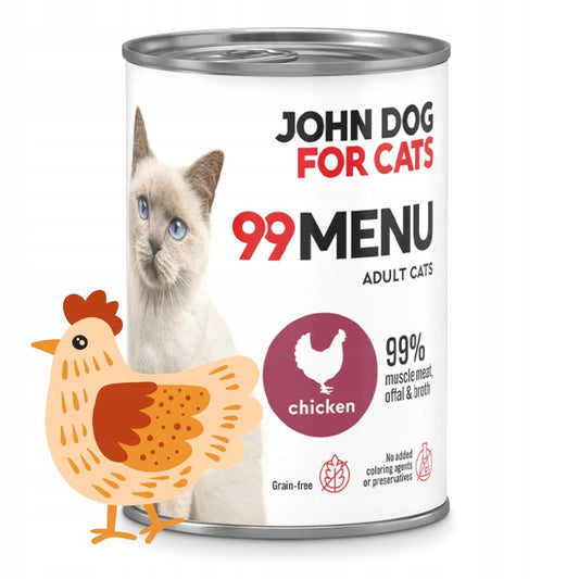 JOHN DOG 99MENU MOKRA KARMA KOT KURCZAK 400G