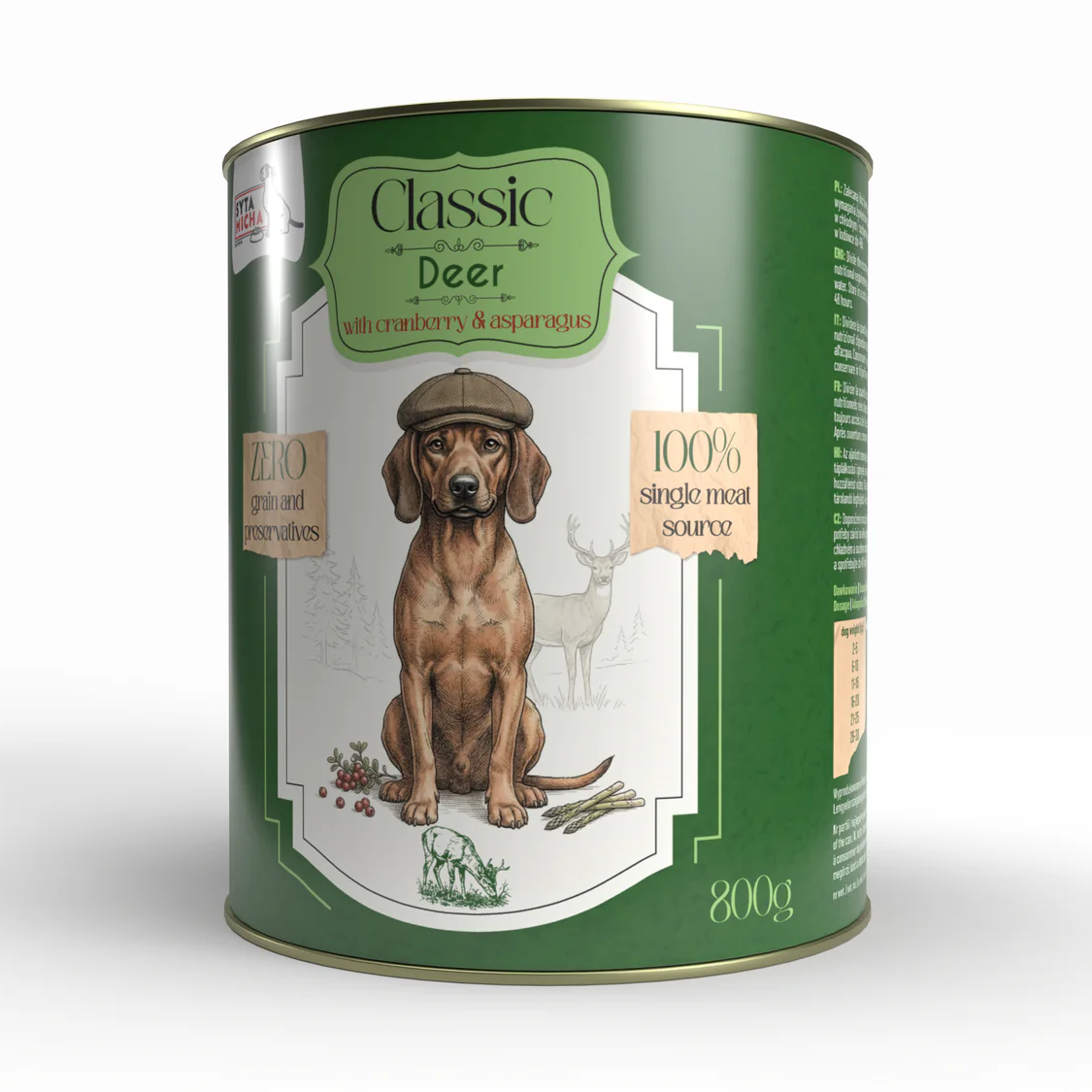 SYTA MICHA CLASSIC JELEŃ Z ŻURAWINĄ 800G