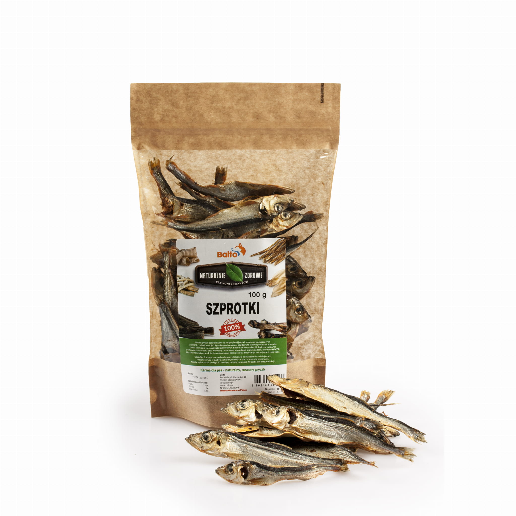 BALTO PREMIUM GRYZAK DLA PSA SZPROTKI 100G