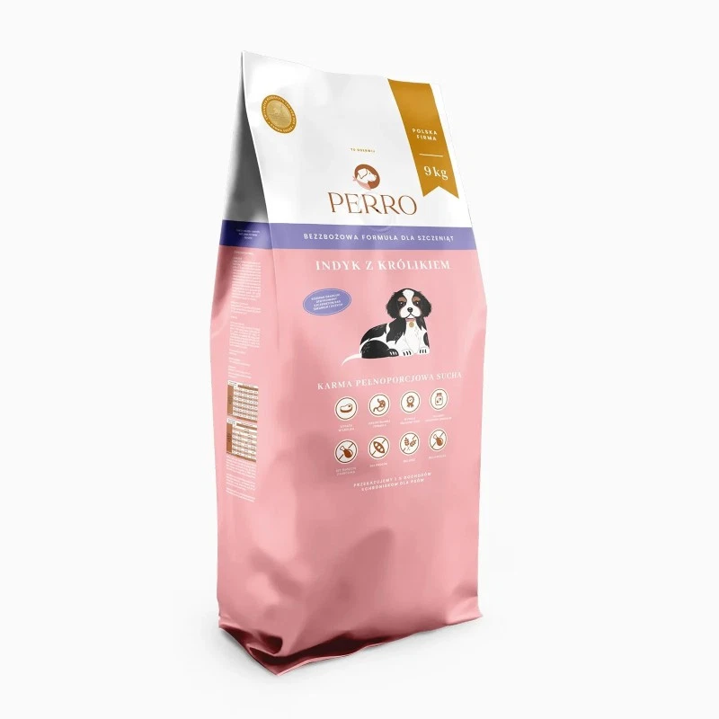 PERRO SUCHA KARMA DLA PSA JUNIOR INDYK Z KRÓLIKIEM 9KG
