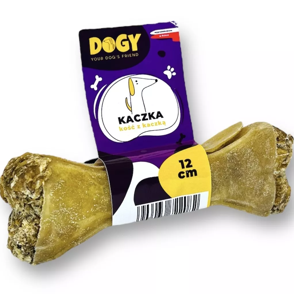 DOGY KOŚĆ Z KACZKĄ I JABŁKIEM 12CM - KOŚĆ DO GRYZIENIA I ŻUCIA