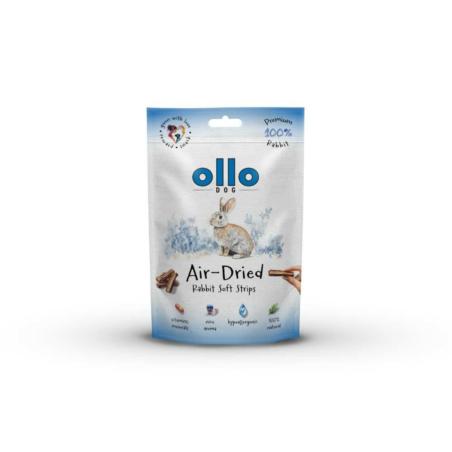 OLLO AIR DRIED PRZYSMAKI DLA PSA RABBIT STRIPS 80G