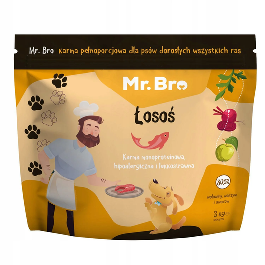 MR BRO SUCHA KARMA PIES ŁOSOŚ 3KG