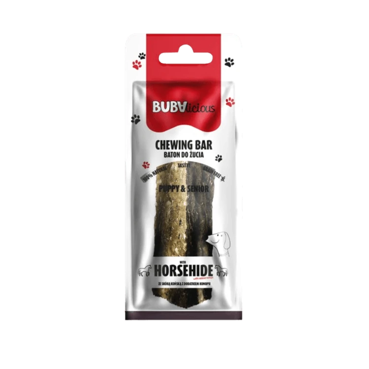 BUBALICIOUS BATON ZE SKÓRĄ KOŃSKĄ 12CM DLA PSA