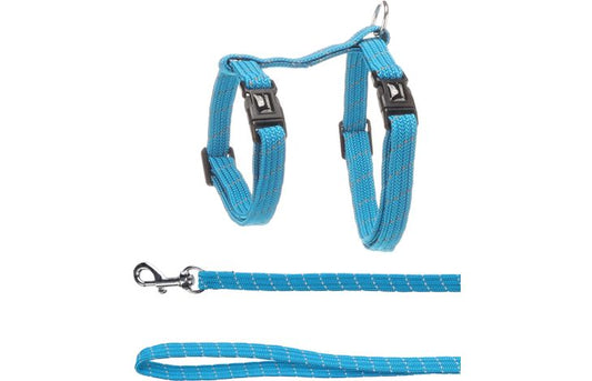 FLAMINGO CAT HARNESS WITH LEASH KITTEN ELZA BLUE 15-22CM 20-30CM 120CM 10MM