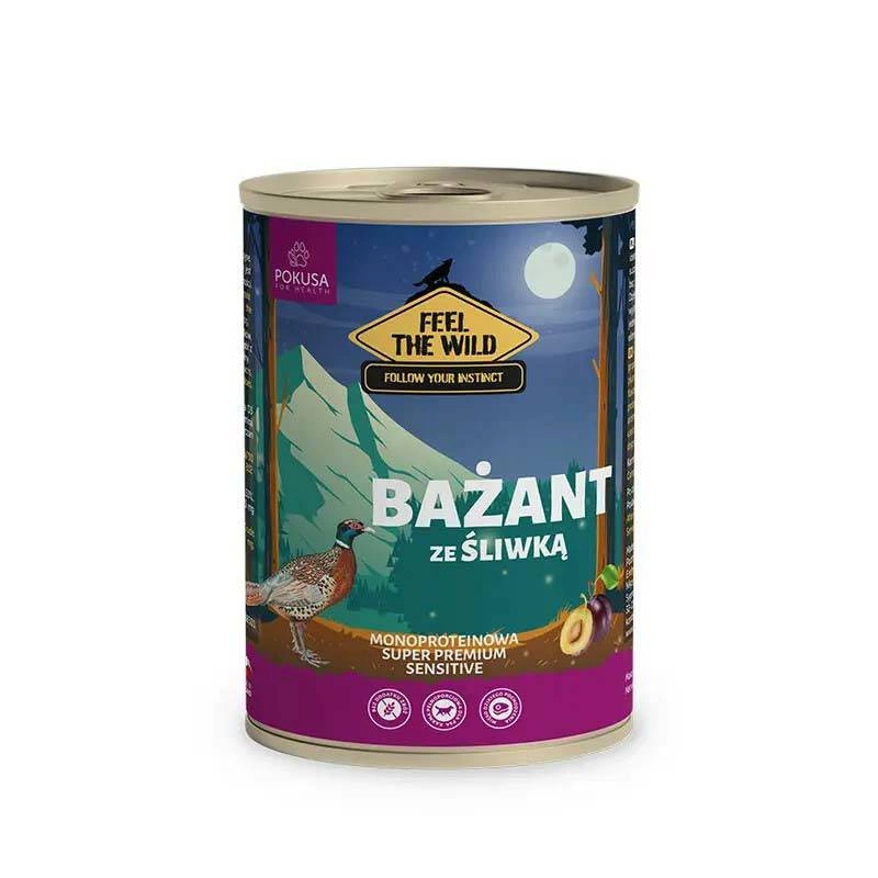 POKUSA FEEL THE WILD MOKRA KARMA DLA PSA BAŻANT ZE ŚLIWKĄ 400G