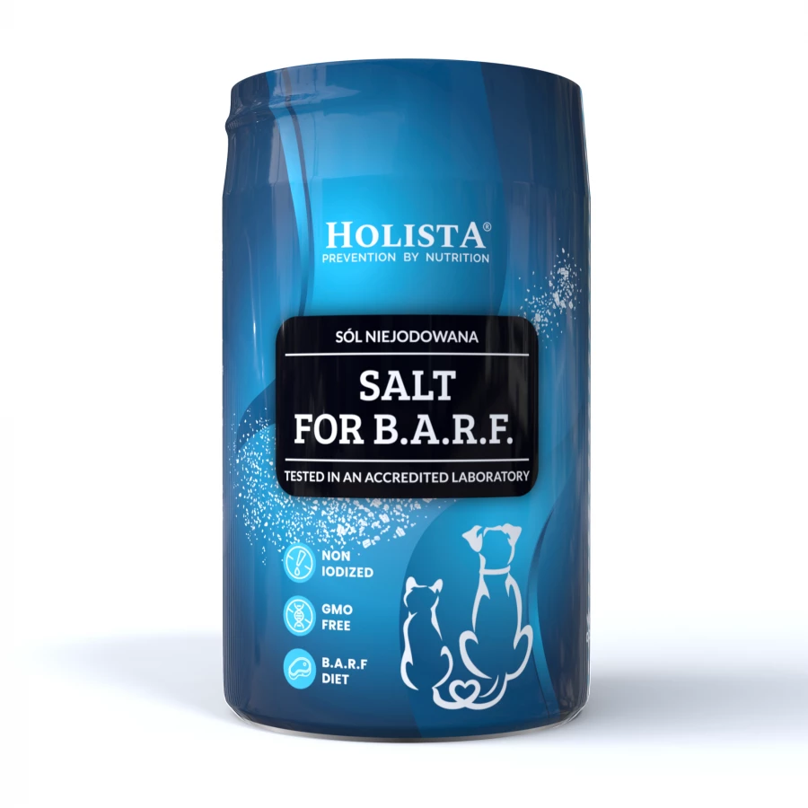 HOLISTA SALT FOR BARF 400G - NATURALNA SÓL KAMIENNA DO BILANSOWANIA DIETY BARF I GOTOWANEJ