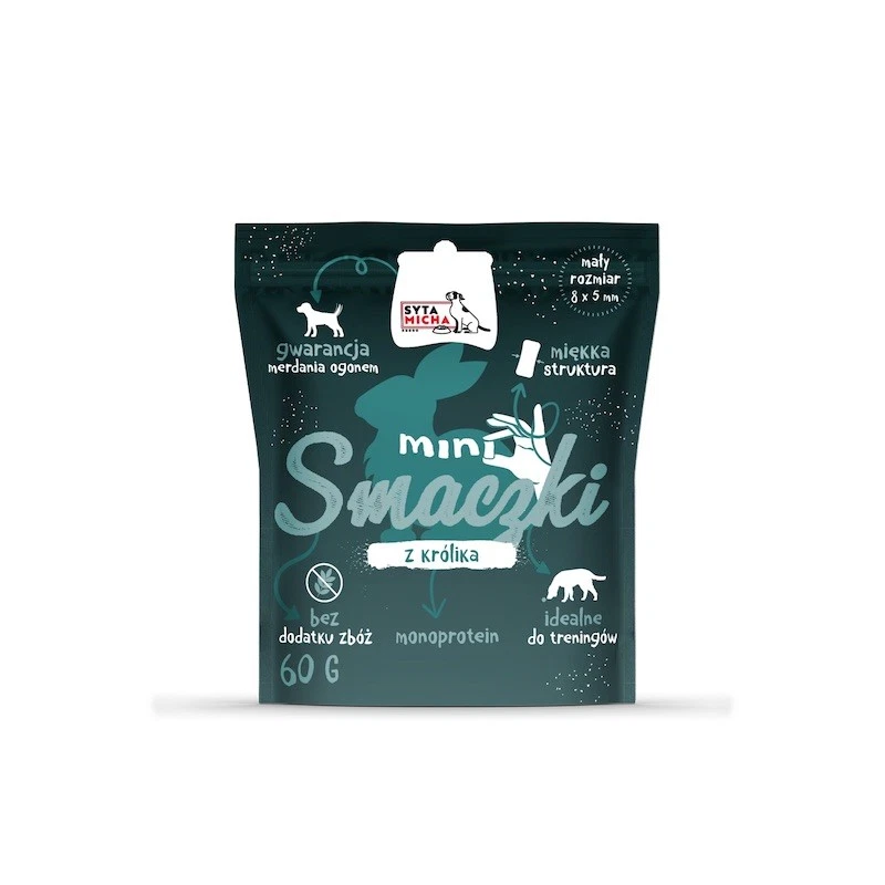 SYTA MICHA PRZYSMAKI DLA PSA MINI SMACZKI Z KRÓLIKA 60G