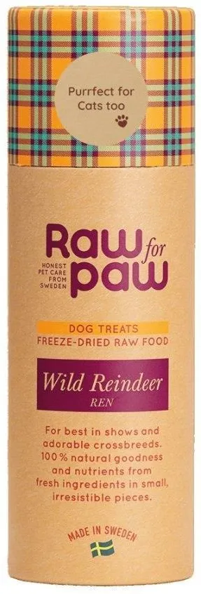 RAW FOR PAW WILD REINDEER - RENIFER LIOFILIZOWANE PRZYSMAKI (45G)