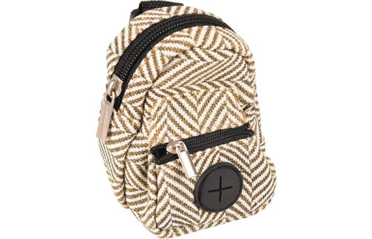 FLAMINGO POO BAG AND SNACK HOLDER TWIL BROWN + 1 ROLL 8X5X12CM