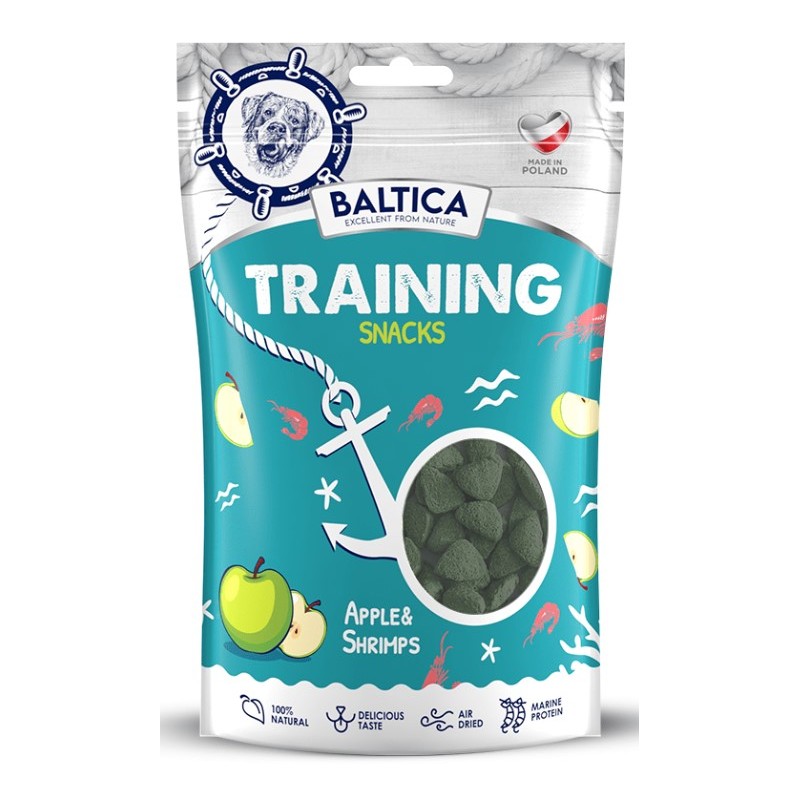 BALTICA EXCELLENT PRZYSMAKI DLA PSA TRAINING SNACKS SHRIMPS&APPLE 100G