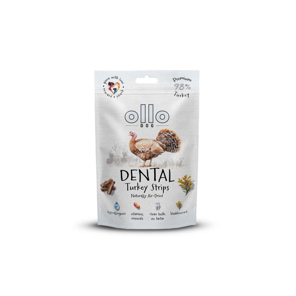 OLLO AIR DRIED PRZYSMAKI DLA PSA DENTAL TURKEY STRIPS 80G