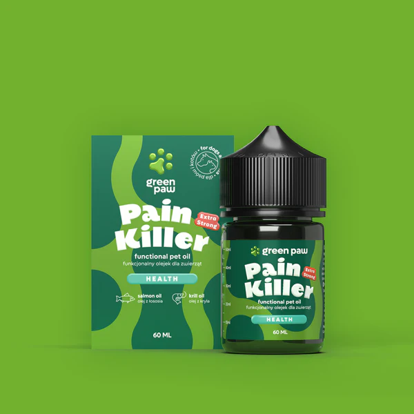 GREEN PAW PAIN KILLER OIL 60ML - OLEJ CBD+CBG DLA ZWIERZĄT