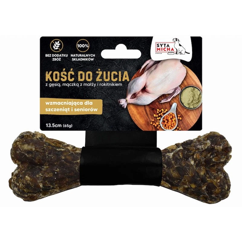 SYTA MICHA GRYZAK DLA PSA KOŚĆ DLA SZCZENIĄT I SENIORÓW 13,5CM