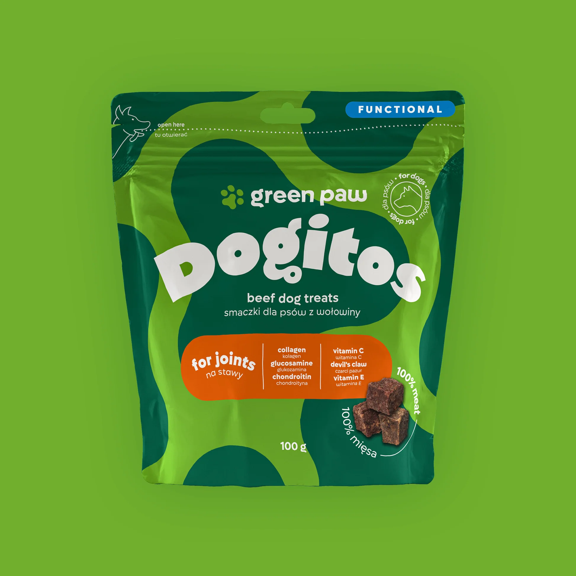 GREEN PAW PRZYSMAKI DLA PSA DOGITOS FOR JOINTS 100G