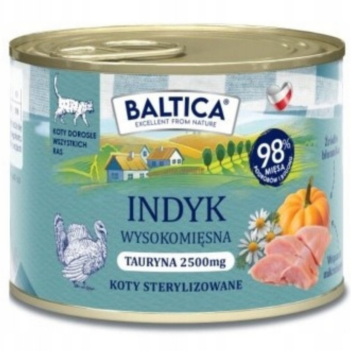 BALTICA KARMA MOKRA KOT DOROSŁY INDYK 185G