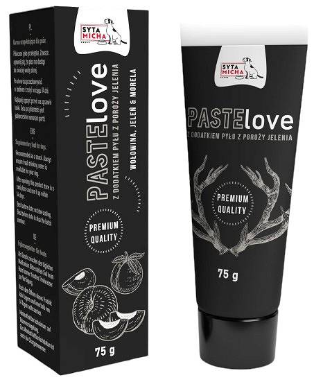 SYTA MICHA PASTELOVE PRZYSMAKI DLA PSA PASTA WOŁOWINA, JELEŃ I MORELA 75G