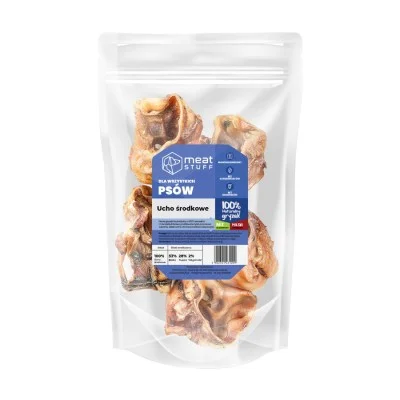 MEATSTUFF GRYZAK DLA PSA UCHO WIEPRZOWE ŚRODKOWE 3SZT