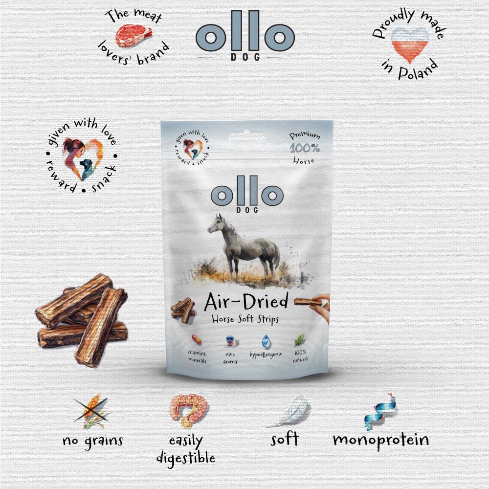 OLLO AIR DRIED PRZYSMAKI DLA PSA HORSE STICK 80G