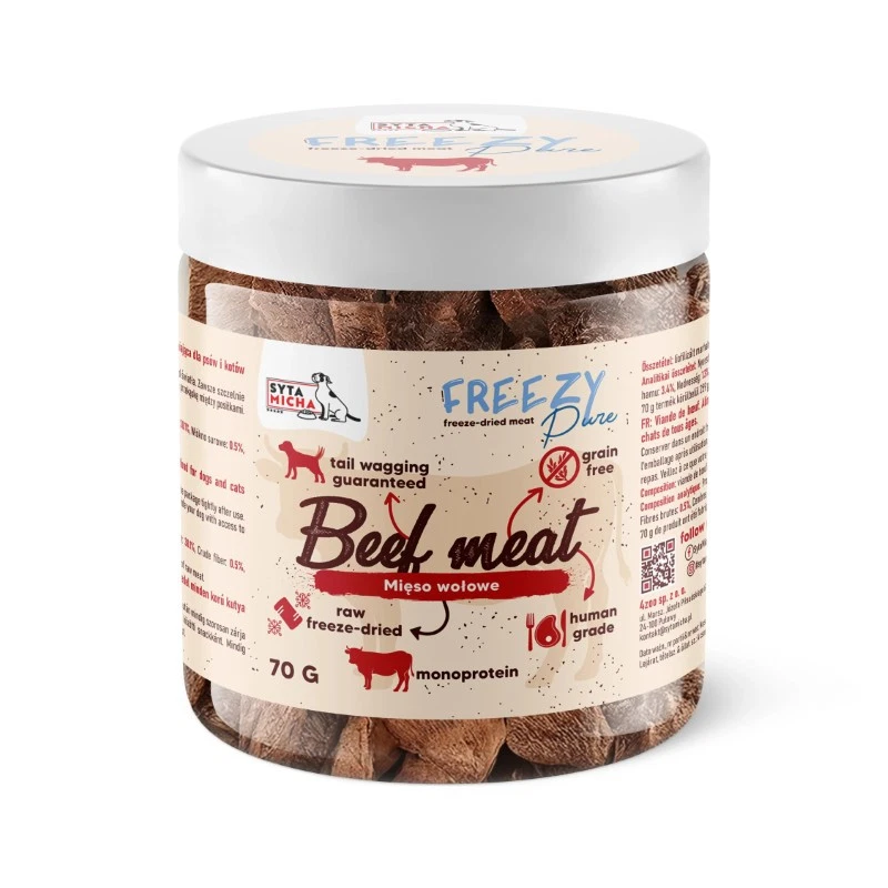 SYTA MICHA FREEZY PURE PRZYSMAKI DLA PSA LIO MIĘSO WOŁOWE 70G