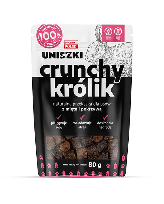 UNISZKI CRUNCHY KRÓLIK - MIĘTA POKRZYWA 80G