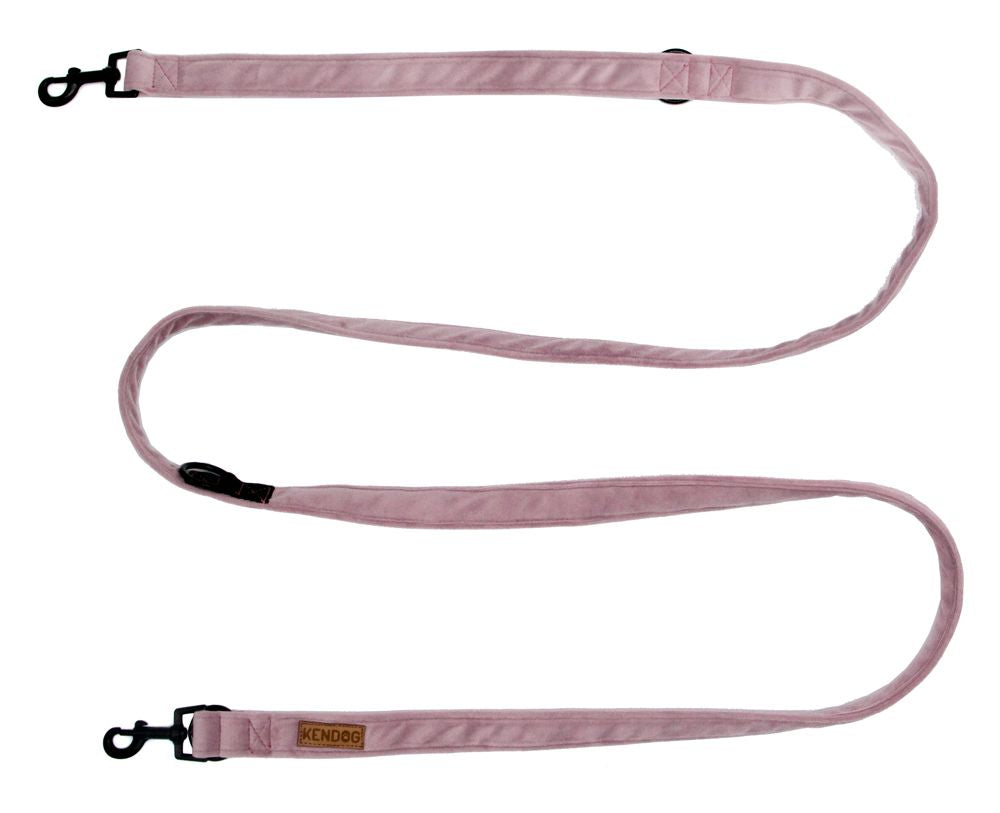 KENDOG SMYCZ PRZEPINANA VELVET PINK 300CM