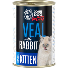 JOHN DOG MOKRA KARMA KOT KITTEN MUS CIELĘCINA I KRÓLIK 400 G