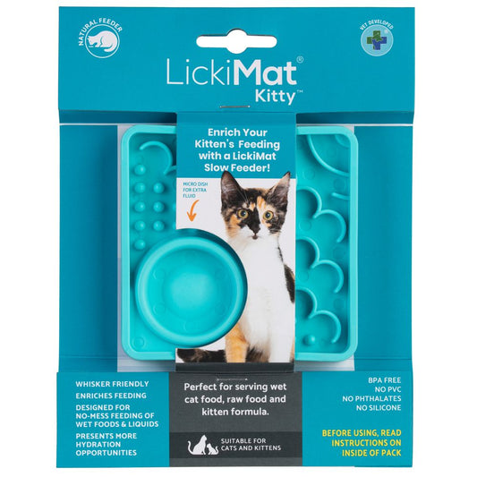 LICKIMAT CLASSIC KITTY CAT TURKUSOWA
