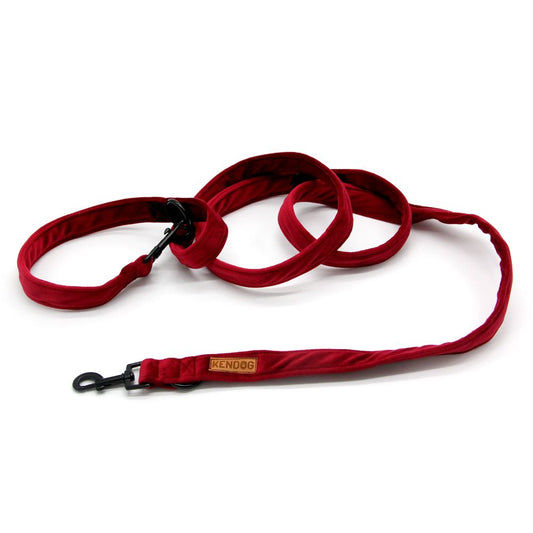 KENDOG SMYCZ PRZEPINANA VELVET RED 200CM 2CM