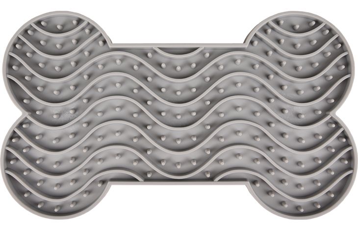 FLAMINGO LICK PAD YUMMEE SILICONE BONE GREY L 29,8CM