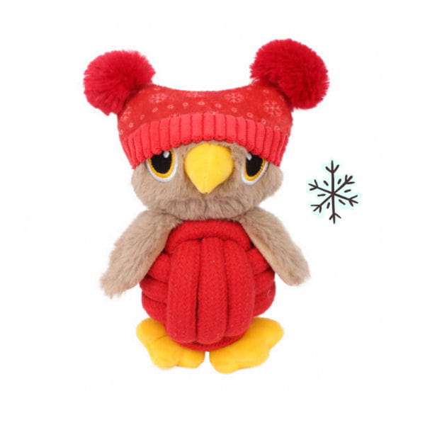 FERRIBIELLA ŚWIĄTECZNA ZABAWKA DLA PSA SOWA 20CM