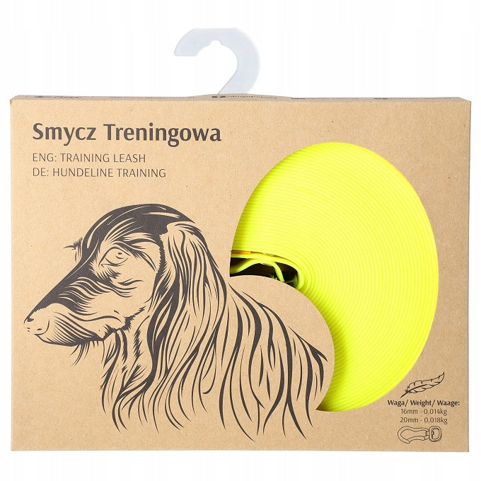 DINGO SMYCZ TRENINGOWA Z RĄCZKĄ SZER. 1,6CM DŁ. 5M ŻÓŁTA