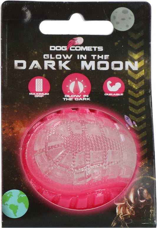 DOG COMETS GLOW IN THE DARK MOON PINK S
