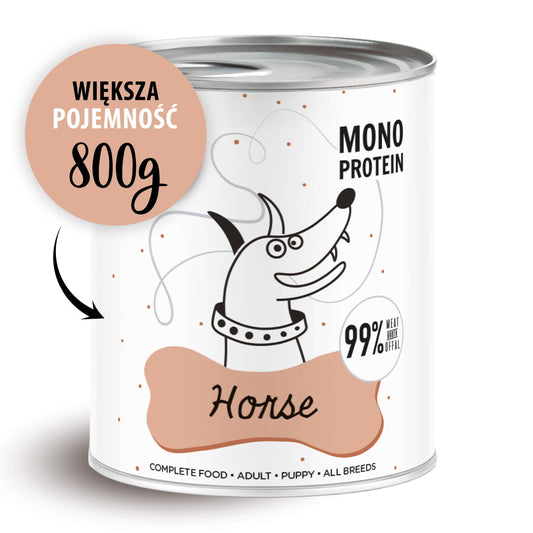 PAKA ZWIERZAKA PEPE MOKRA KARMA DLA PSA KONINA 800G