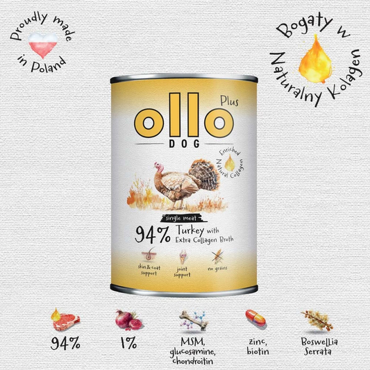 OLLO PLUS KOLAGEN MOKRA KARMA PIES INDYK 800G