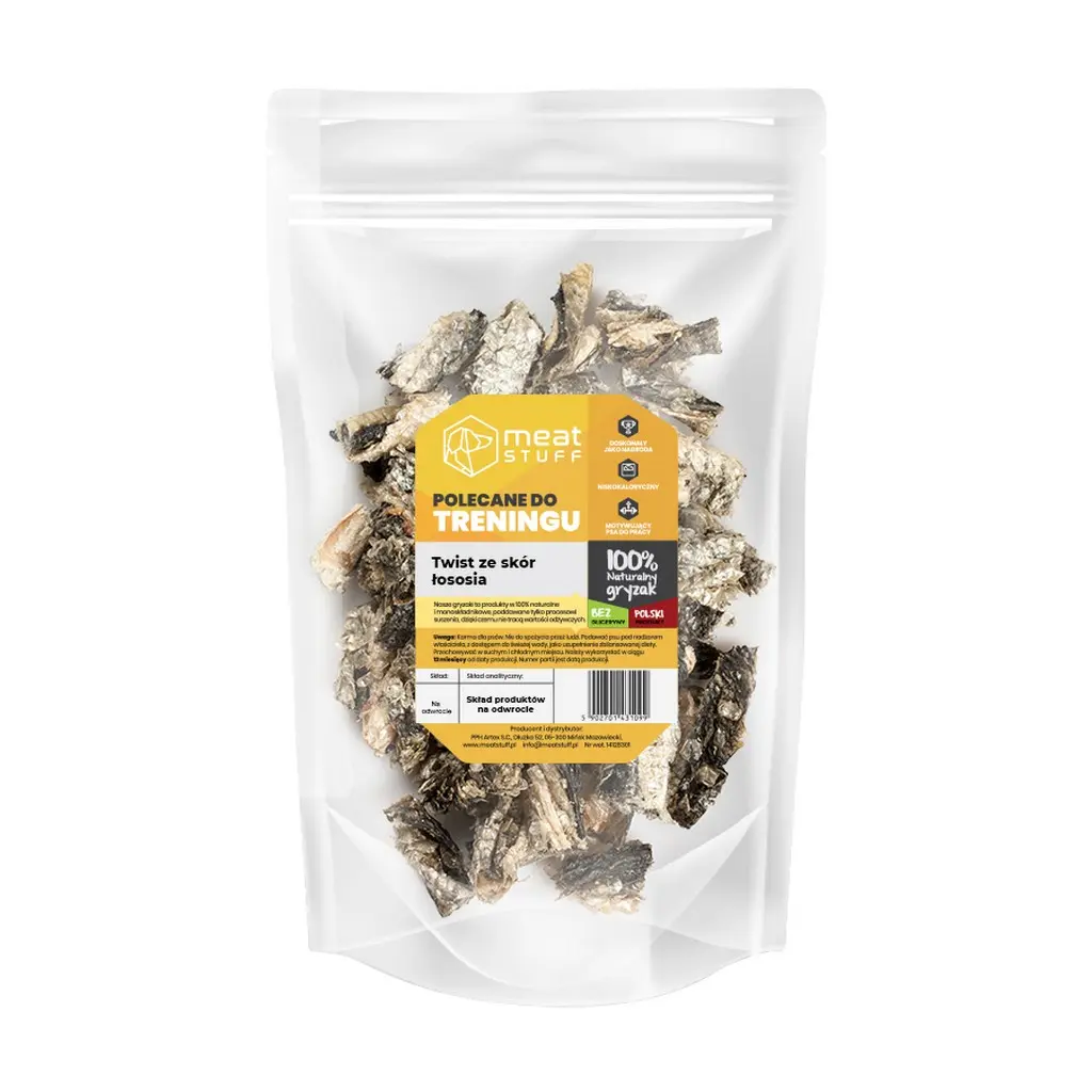 MEATSTUFF GRYZAK DLA PSA TWISTER Z ŁOSOSIA KRÓTKI 100 G