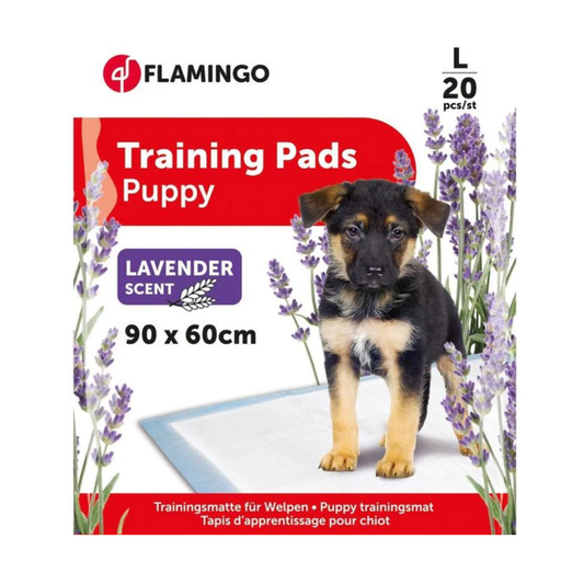 FLAMINGO TRAINING PAD PADY L 20PCS LAVENDER 90X60CM