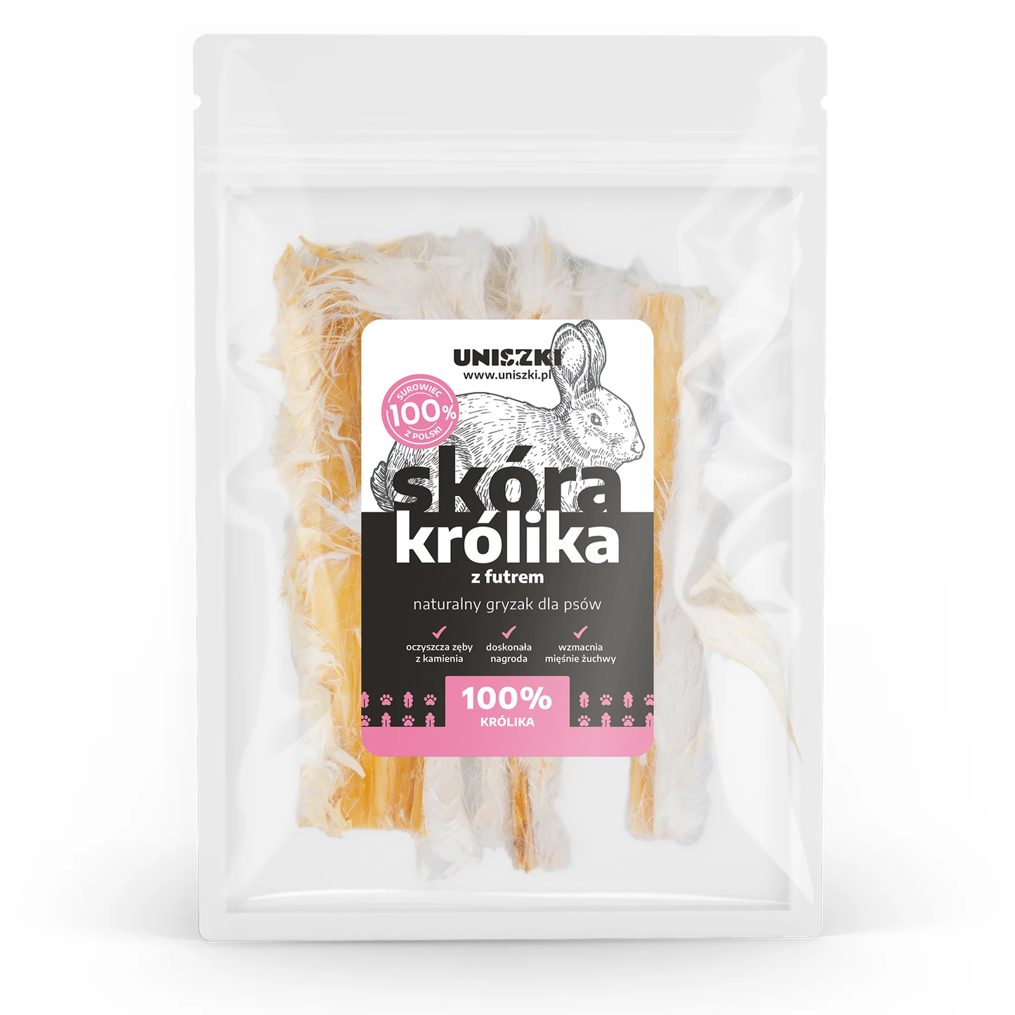UNISZKI SKÓRA KRÓLIKA Z FUTREM 100G