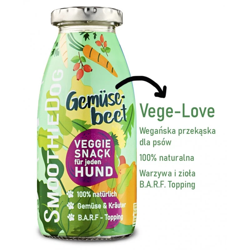 SMOOTHIE DOG VEGGIE 240 ML – WEGAŃSKIE SMOOTHIE DLA PSA