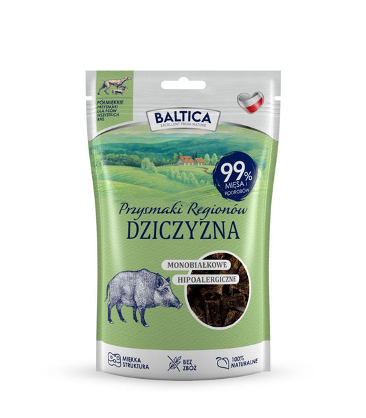 BALTICA SMAKI REGIONÓW PRZYSMAKI DLA PSA PÓŁMIĘKKIE DZICZYZNA 80G