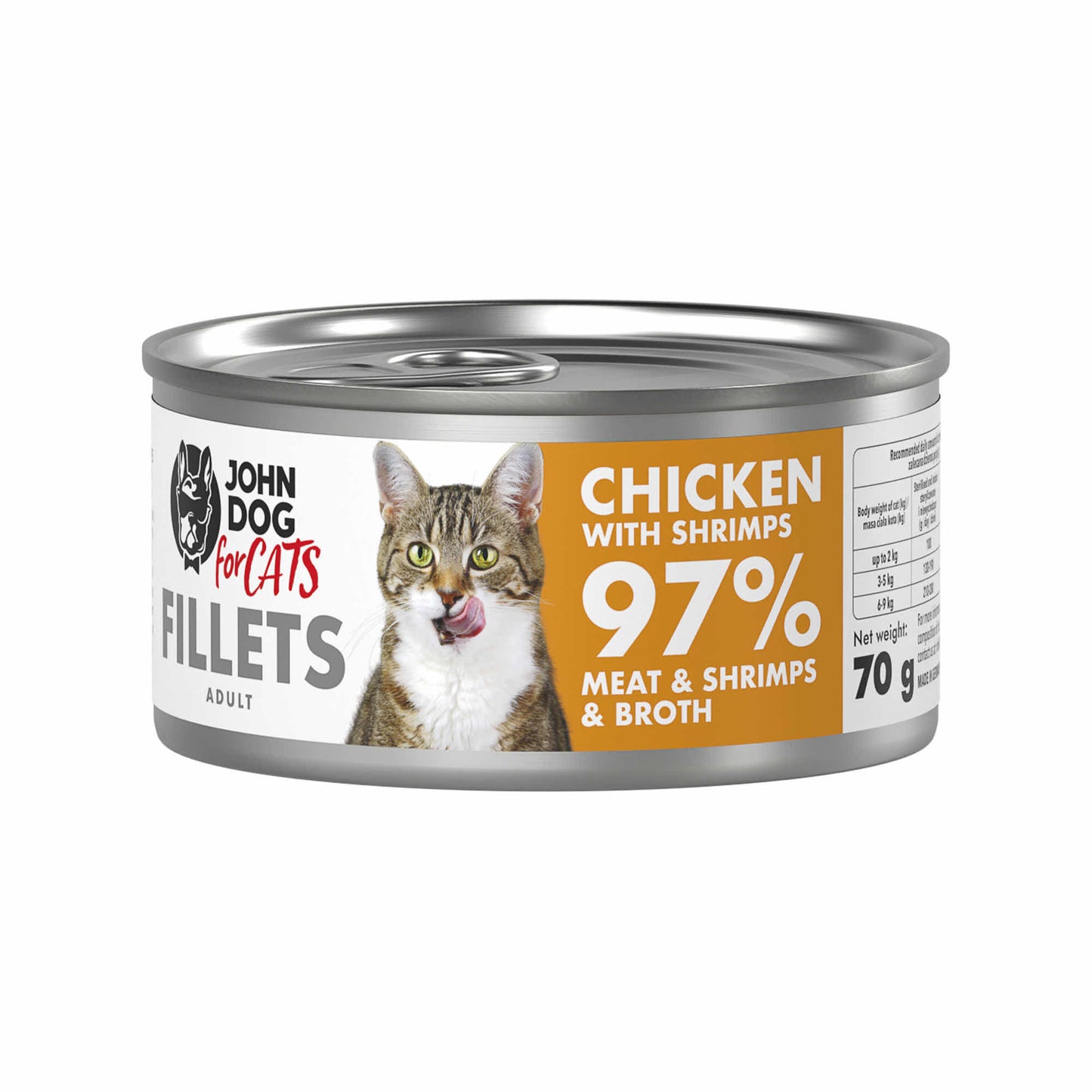 JOHN DOG MOKRA KARMA KOT FILETY KURCZAK Z KREWETKAMI 70 G