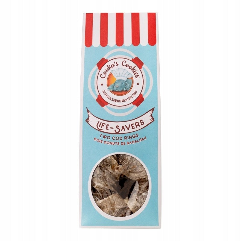 COOKAS COOKIES PRZYSMAKI DLA PSA LIFE SAVERS RINGI ZE SKÓRY DORSZA 45G