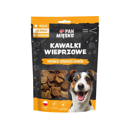PAN MIĘSKO PRZYSMAKI DLA PSA KAWAŁKI WIEPRZOWE 80G