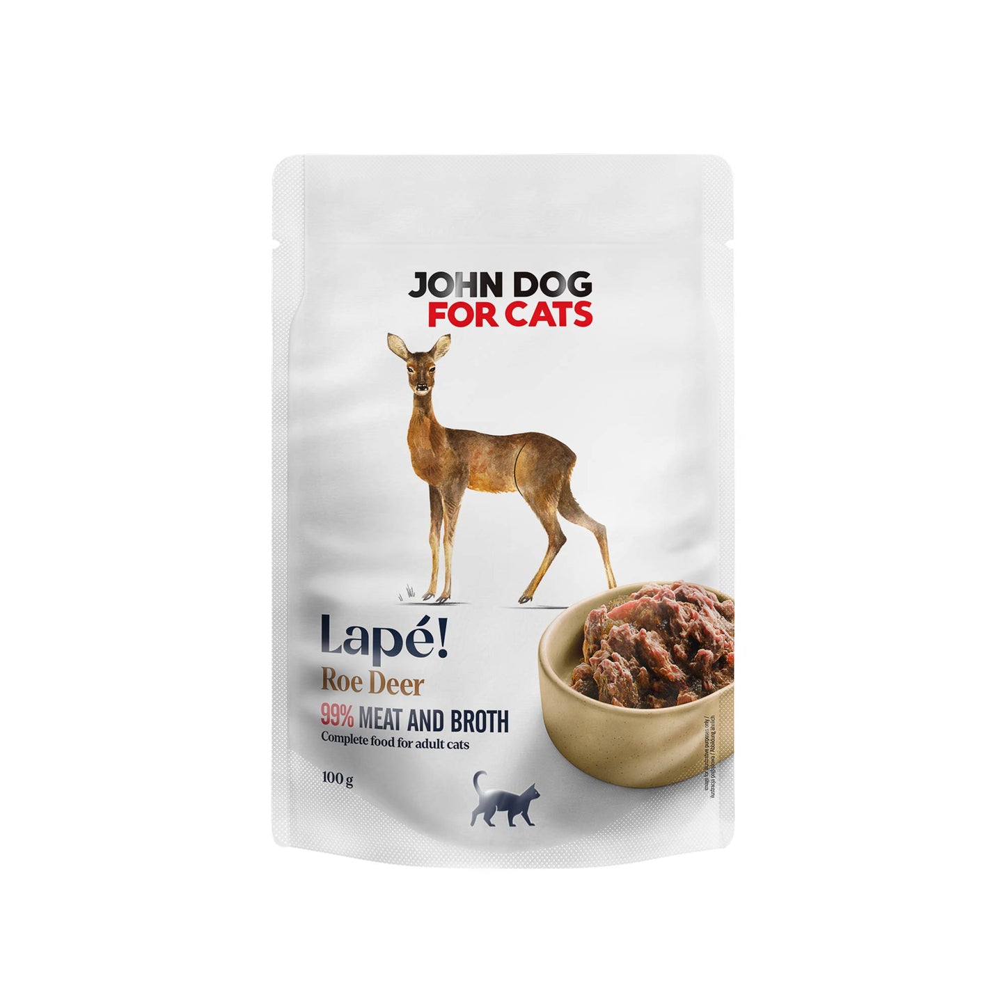 JOHN DOG FOR CATS LAPE MOKRA KARMA KOT SARNA 100G