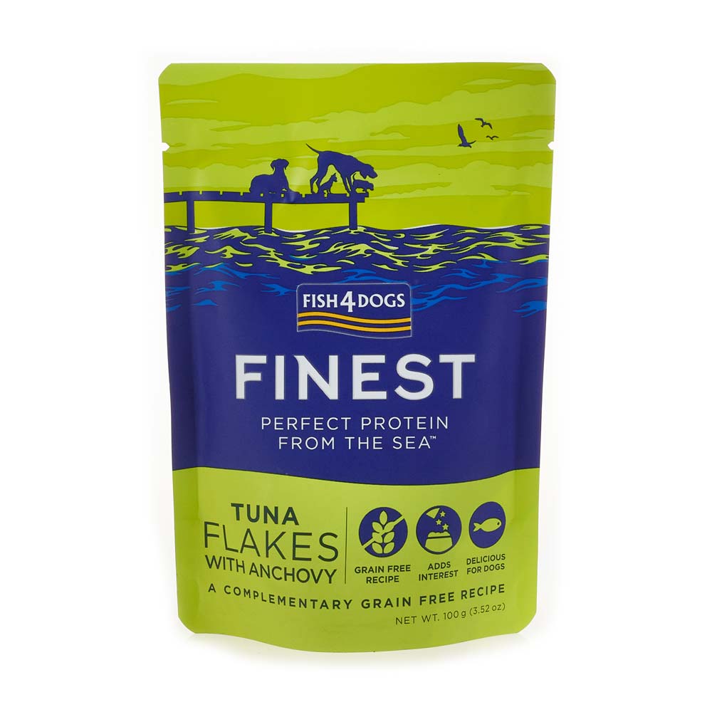 FISH4DOGS FINEST MOKRA KARMA DLA PSA TUNA FLAKES WITH ANCHOVY 100G