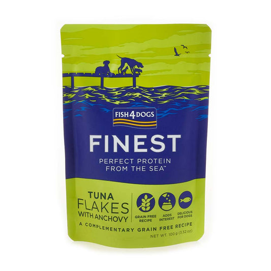 FISH4DOGS FINEST MOKRA KARMA DLA PSA TUNA FLAKES WITH ANCHOVY 100G