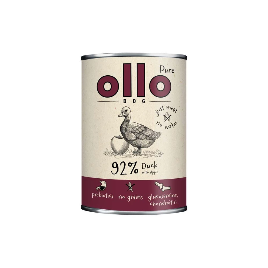 OLLO PURE MOKRA KARMA DLA PSA KACZKA Z JABŁKIEM 850G